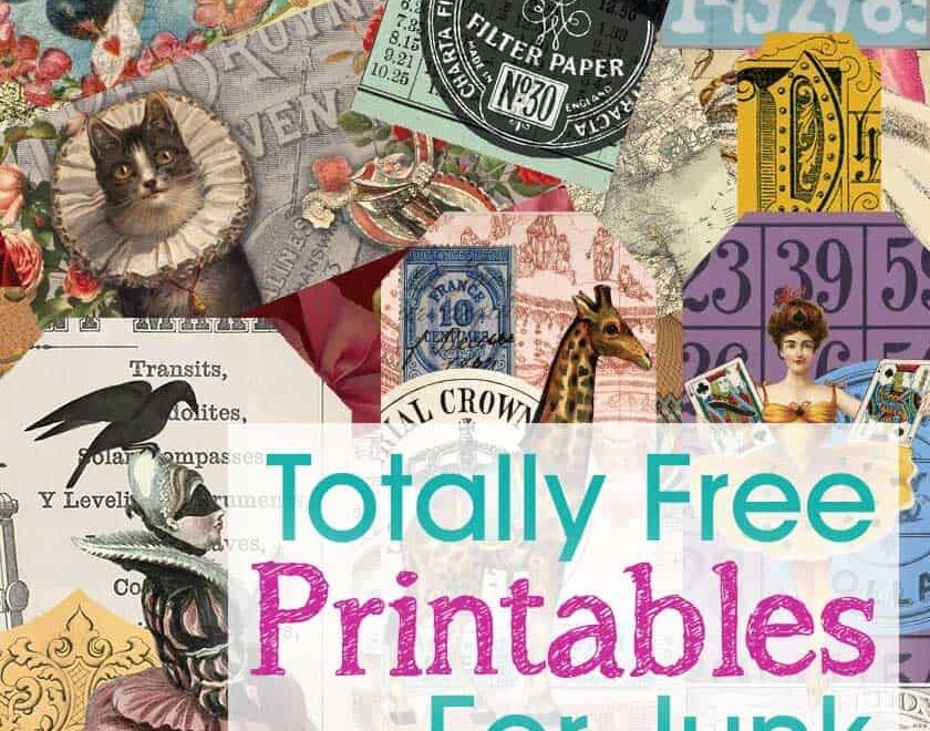 10 Free Junk Journal Printables Artsy Fartsy Life