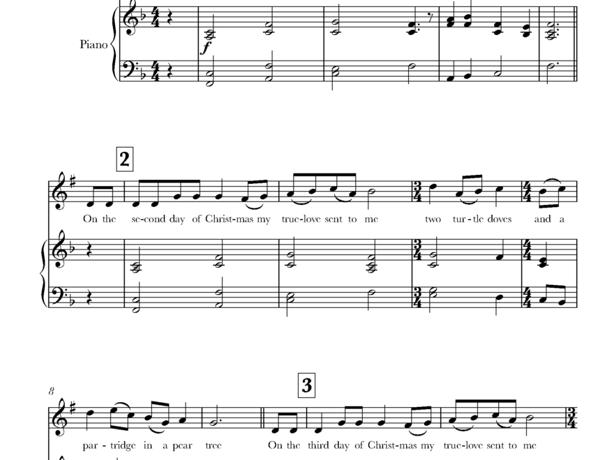 12 Days Of Christmas For Trumpet Free Sheet Music For Trumpet 8notes