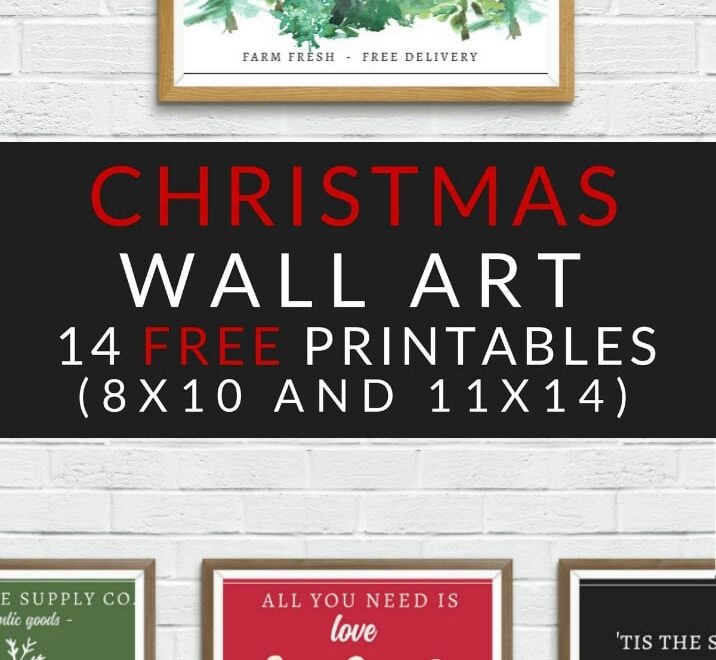 12 Printable Christmas Wall Art Signs Adorable Designs Clementine Creative