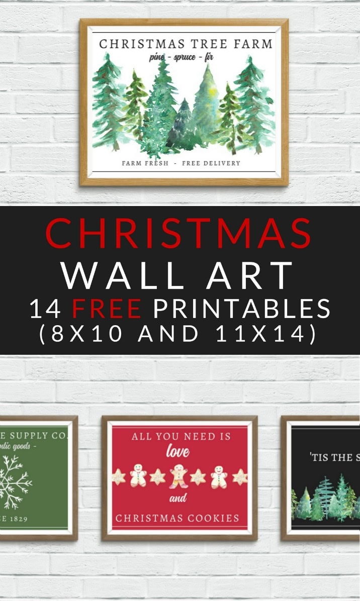 12 Printable Christmas Wall Art Signs Adorable Designs Clementine Creative