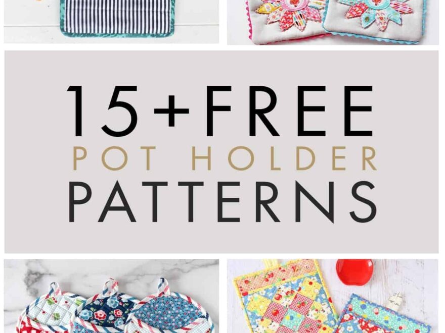 15 FREE Pot Holder Patterns To Sew Get Crafting Coral Co