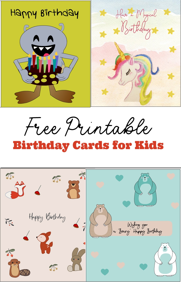 20 Free Printable Birthday Cards For Kids Cute And Funny 