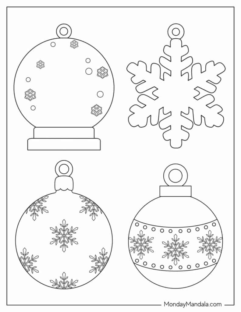 200 Printable Christmas Ornaments Free Templates 