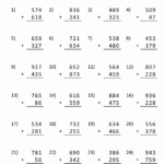 3 Digit Addition Worksheets