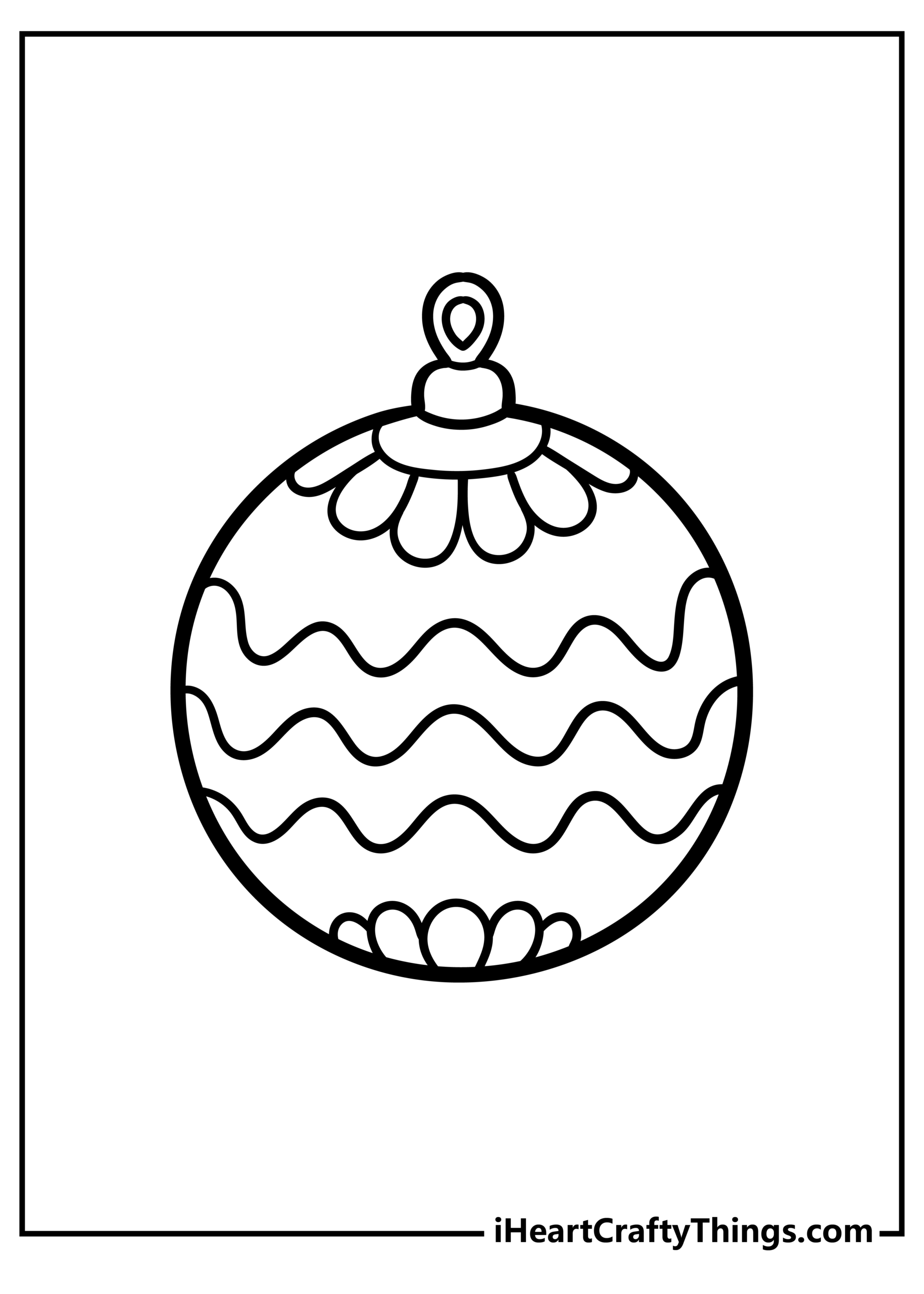 30 Christmas Ornament Coloring Pages 100 Free Printables 