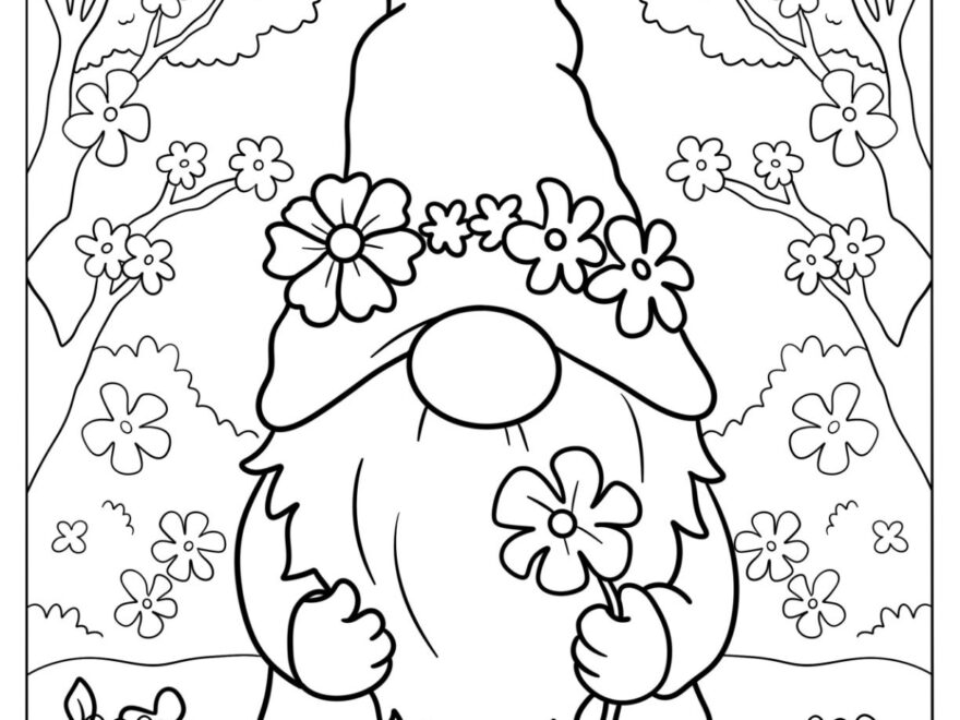 32 Gnome Coloring Pages Free PDF Printables