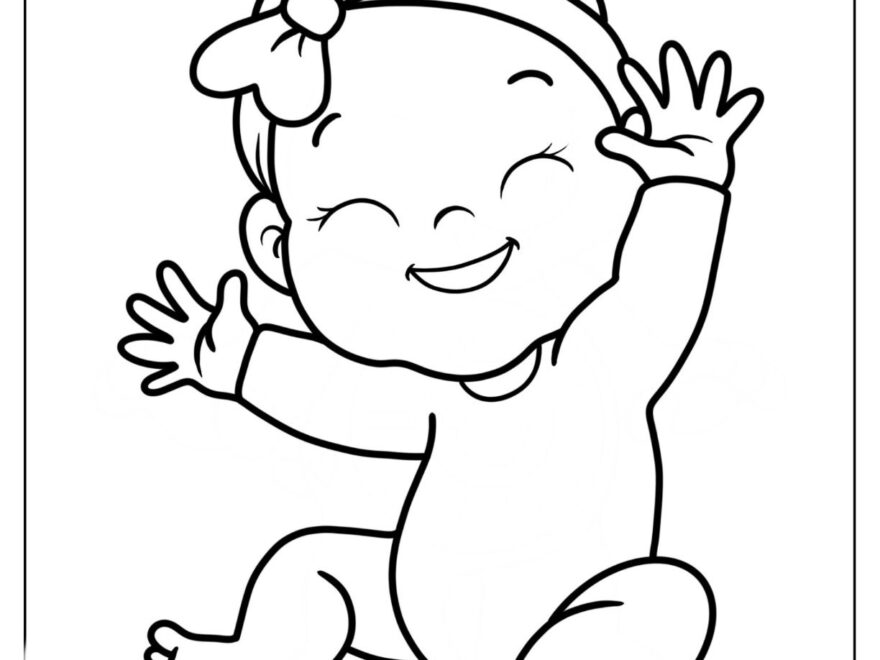 34 Baby Coloring Pages Free PDF Printables