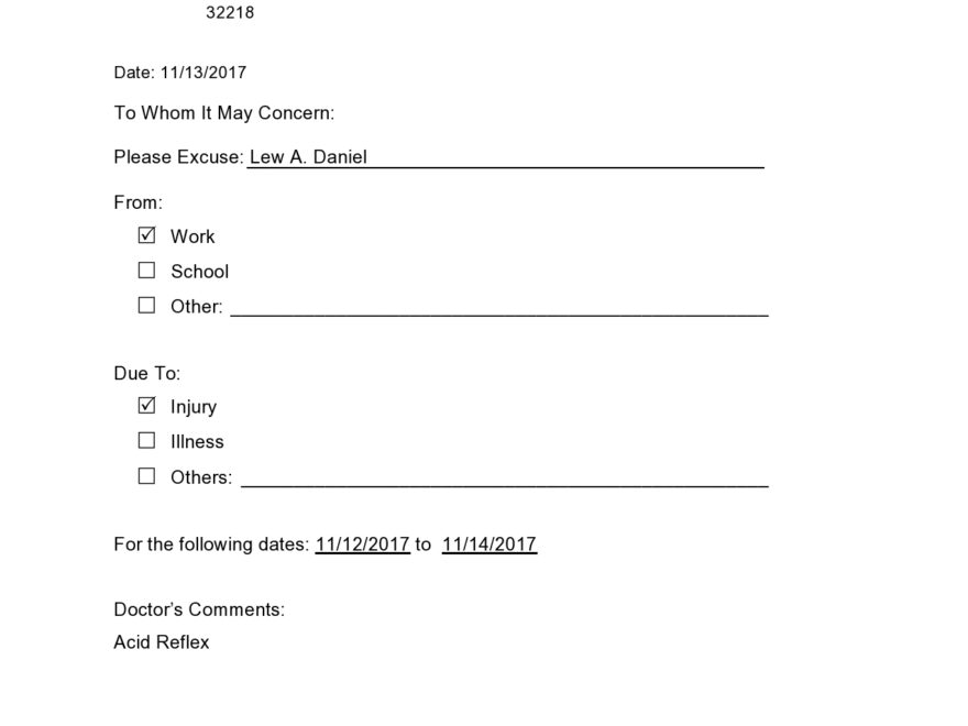 36 Free Doctor Note Templates for Work Or School