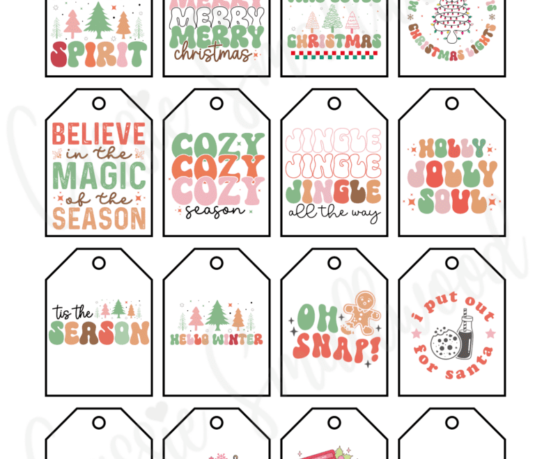 400 CUTEST Printable Christmas Tags Free PDF Cassie Smallwood