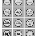 40th Birthday Cupcake Toppers Free Customizable