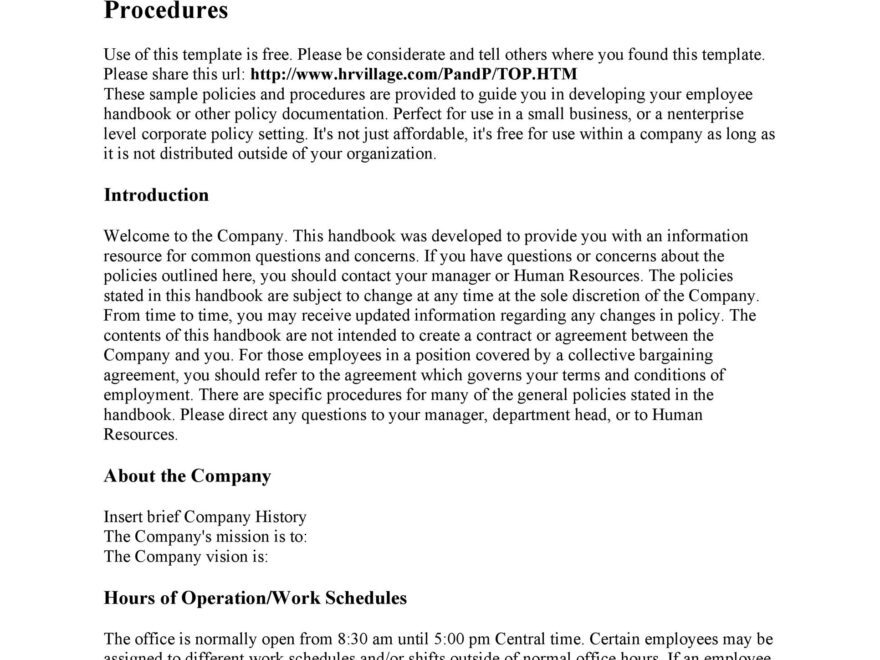 42 Best Employee Handbook Templates Examples TemplateLab