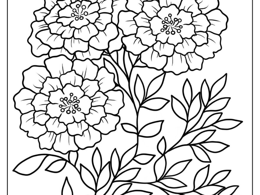 53 Flower Coloring Pages Free PDF Printables
