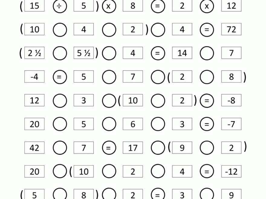 6th Grade Math Puzzles
