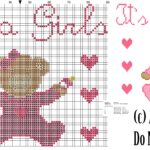 Baby Bear Onesie It S A Girls Birth Record Free Cross Stitch Pattern Free Cross Stitch Patterns By Alex