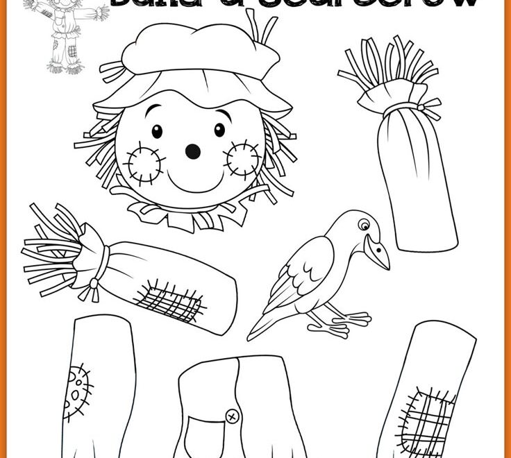Build A Scarecrow Free Kids Printable Halloween Activity For Kids Mrs Merry