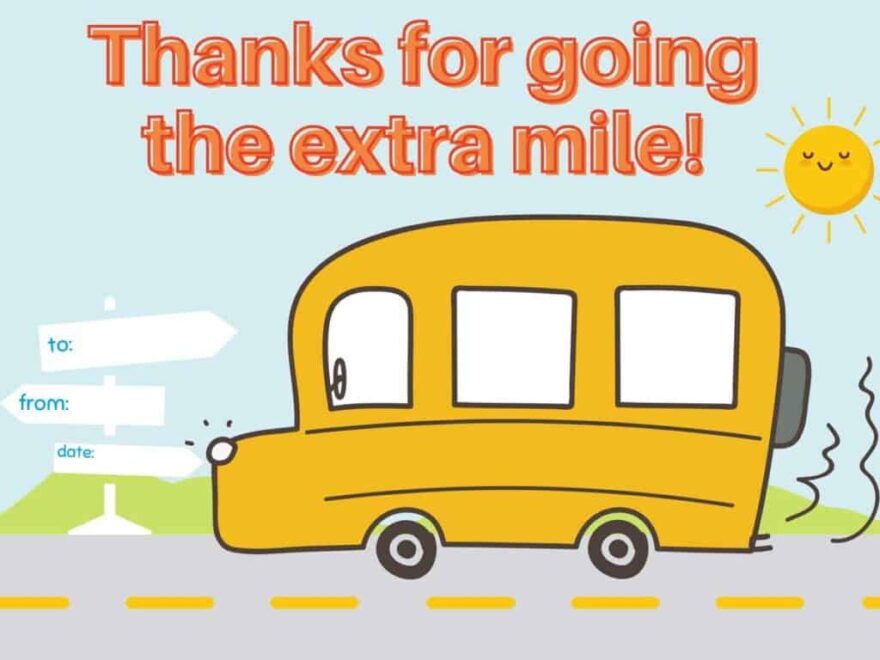 Bus Driver Thank You Printable South Georgia Style