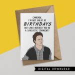 BUY 1 Get 1 FREE Printable Birthday Card Instant Download Chandler Gift Funny Birthday Card Friends TV Show Card Etsy Canada