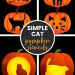 Cat Pumpkin Carving Stencils