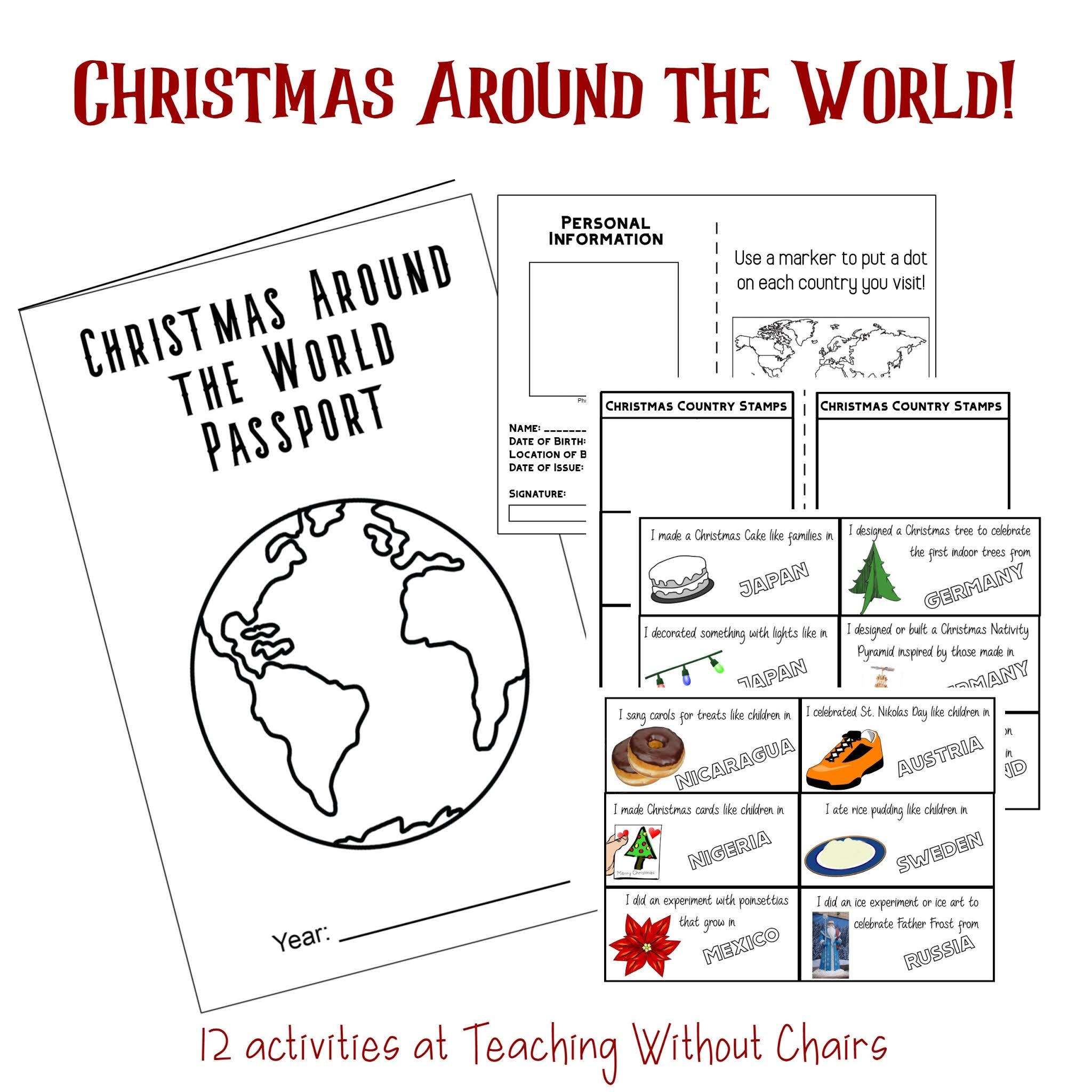 Christmas Around The World For Kids Activities Homeschooling Worksheets Library