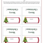 Christmas Place Cards Printables DIY Templates