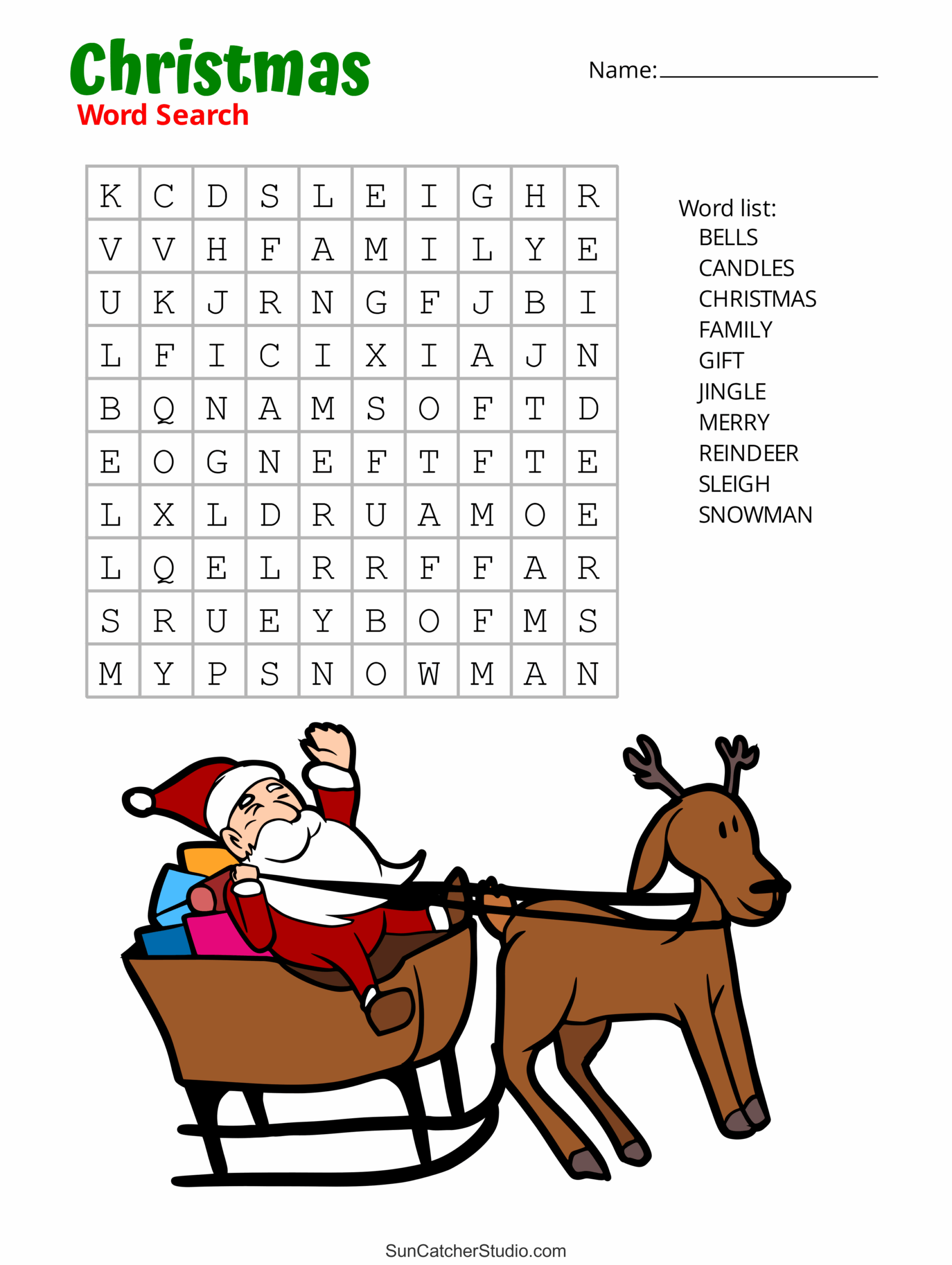 Free Christmas Puzzle 3Rd Grade Printables