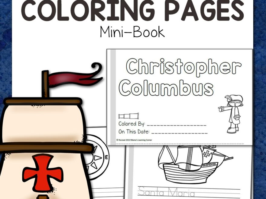 Christopher Columbus Coloring Pages Mamas Learning Corner