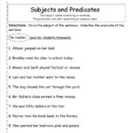 Complete Subject And Predicate Worksheets For Second Grade Worksheets Library