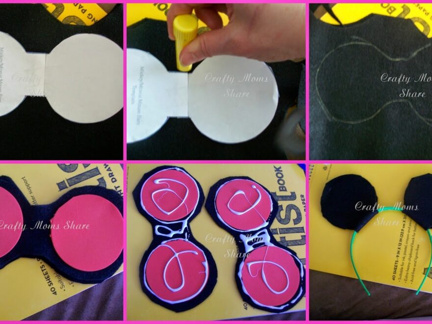 Crafty Moms Share DIY Mickey And Minnie Mouse Ears And Free Printable Party Signs
