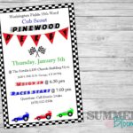 Cub Scout s Pinewood Derby Invitation Etsy