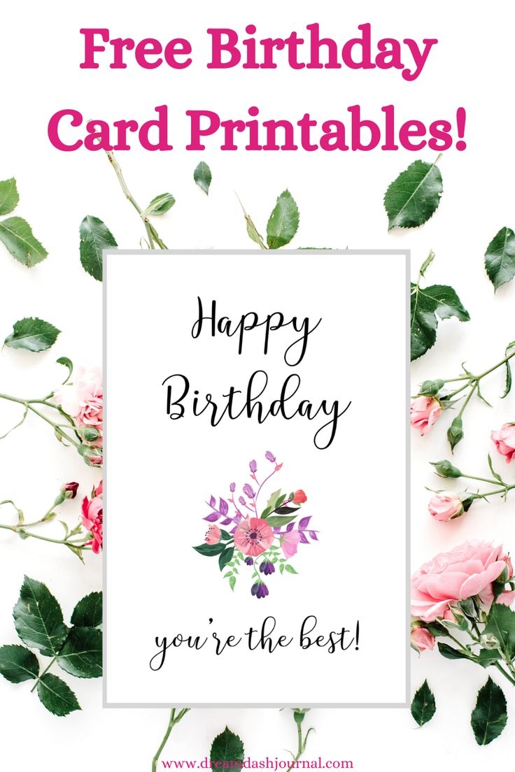 Cute Printable Birthday Cards For Her Pretty Free PDF Download 