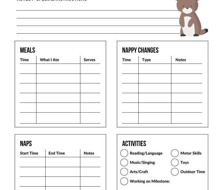 Daily Sheets For Toddlers 10 Free PDF Printables Printablee
