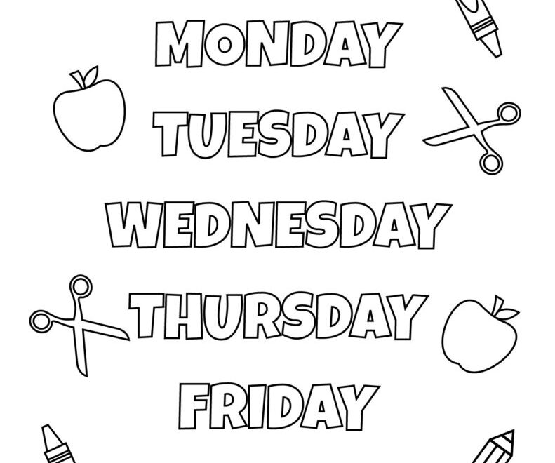 Days Of The Week Worksheets Printables 50 Free Pages Printabulls