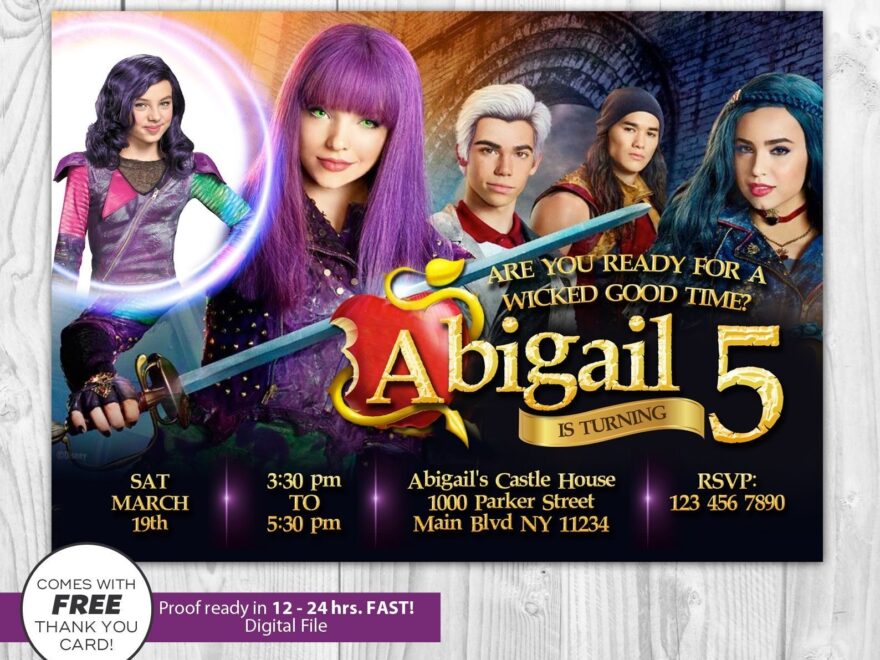 Descendants 2 Invitation My Party Templates