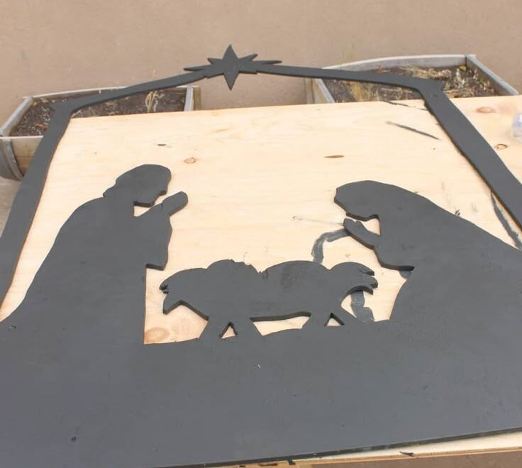 DIY Outdoor Nativity Scene free Improved Printable PDF Template