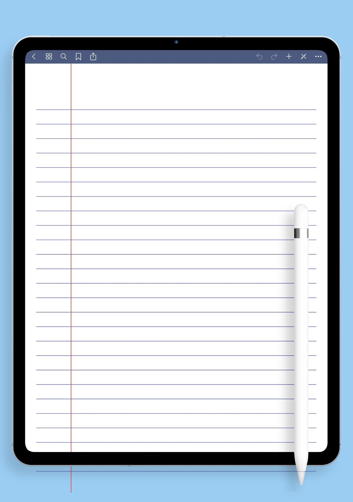 Download Printable Printable Lined Paper College Ruled 7 1mm Blue PDF