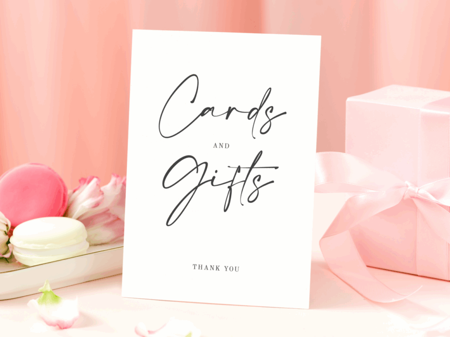 Download Printable Wedding Cards Gifts Sign PDF