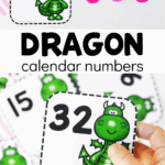 Dragon Calendar Numbers Free Printable Fun A Day