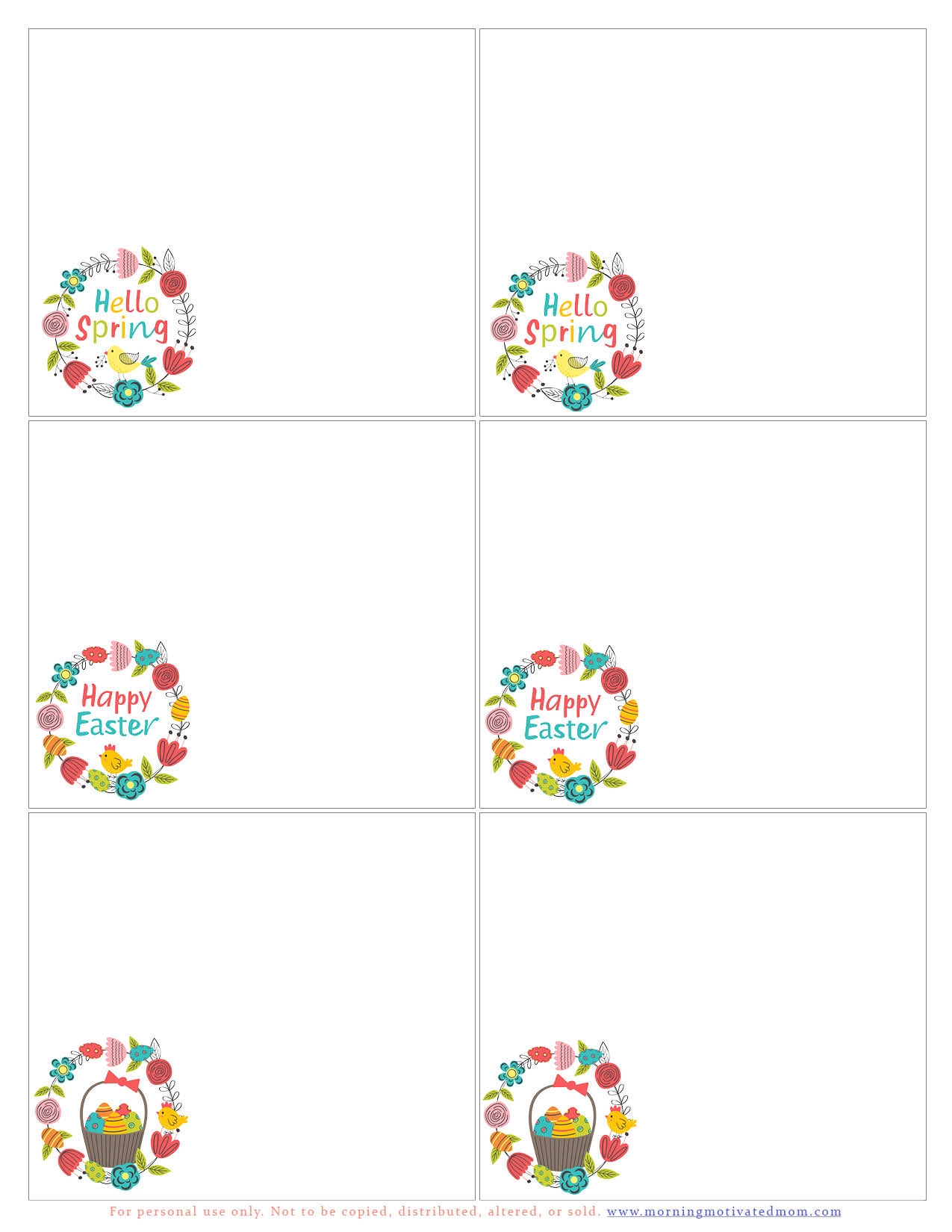 Easter Place Cards Morning Motivated Mom