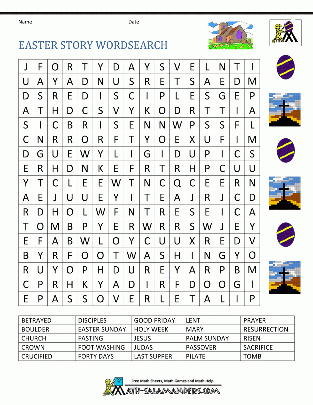 Easter Worksheets For Kids
