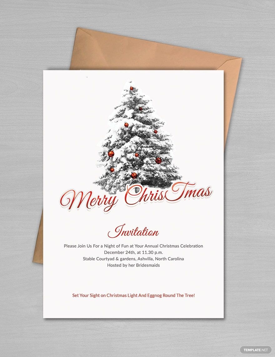 Editable Christmas Invitation Templates In Word To Download