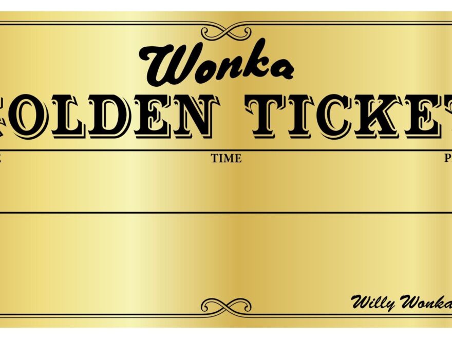 Editable Printable Wonka Golden Ticket