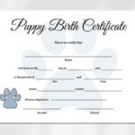 Editable Puppy Birth Certificate Template Dog Adoption Certificate Pet Birth Certificate Dog Breeder Forms Etsy