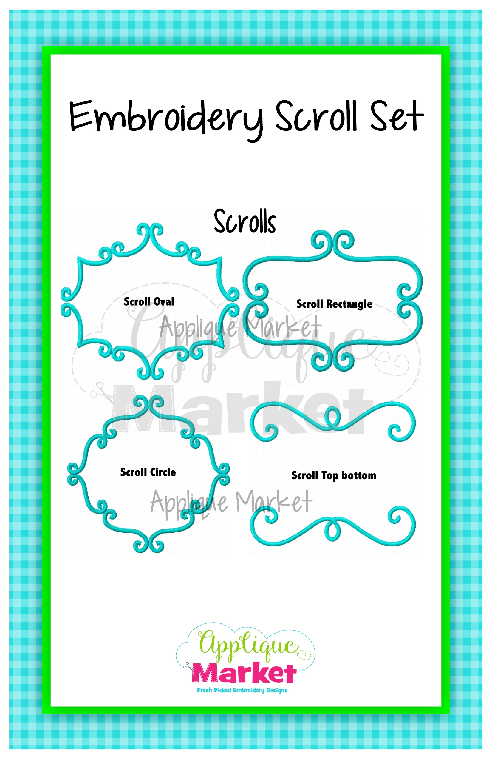 Embroidery Frame Scroll Set