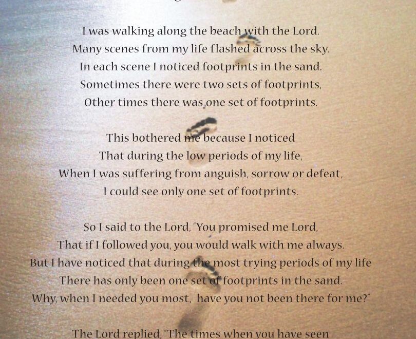 Footprints In The Sand 10 Free PDF Printables Printablee