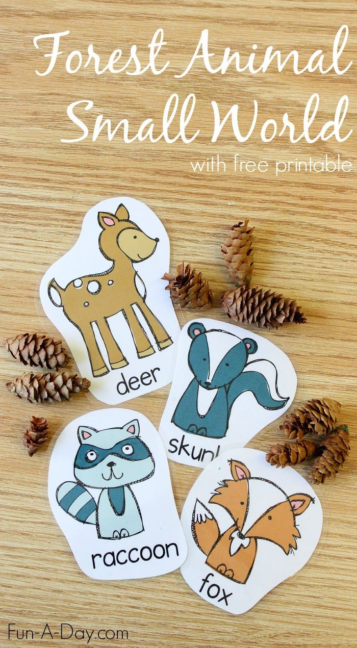 Forest Animal Word Cards Free Printable