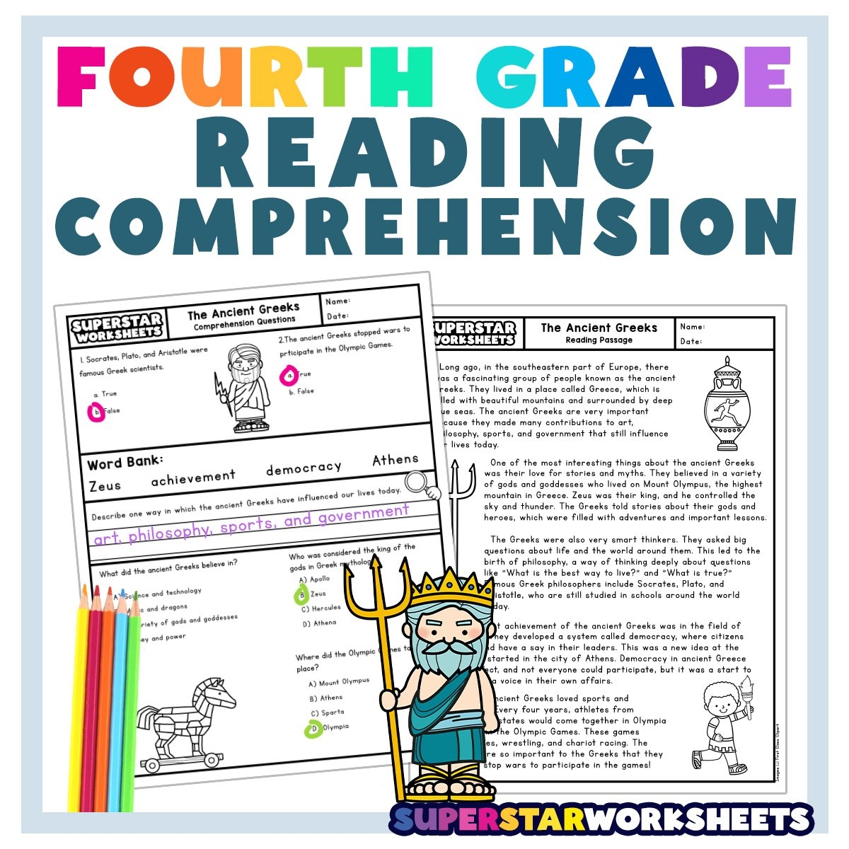 Free Reading Comprehension Passage 4Th Grade Printable