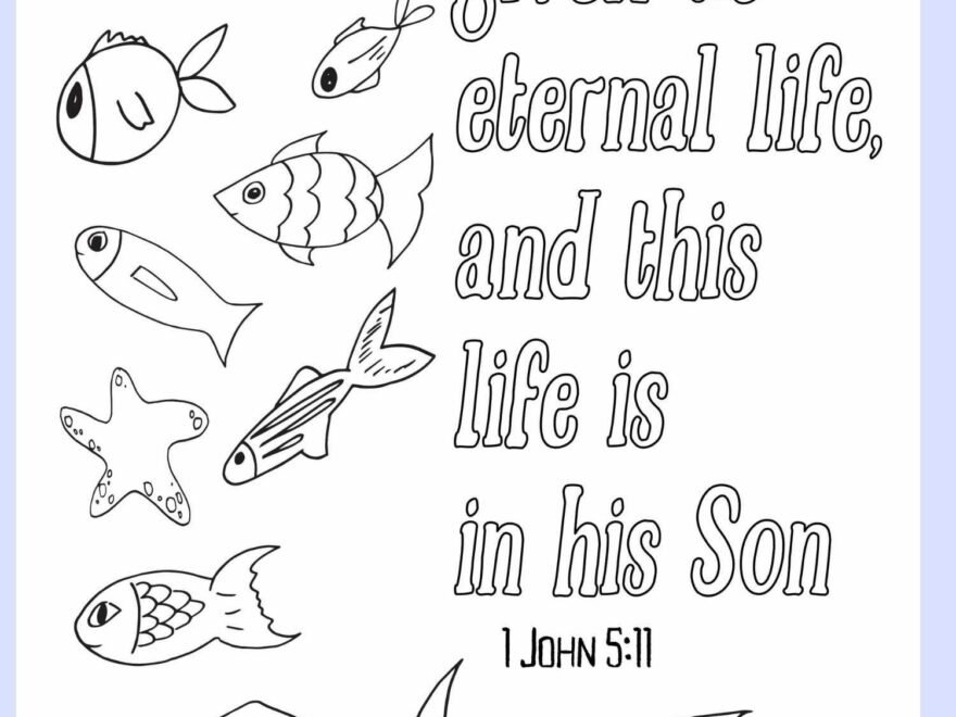 Free 1 John Coloring Page Printables Stevie Doodles