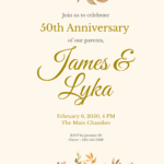 Free 50Th Anniversary Invitation Templates Editable And Printable