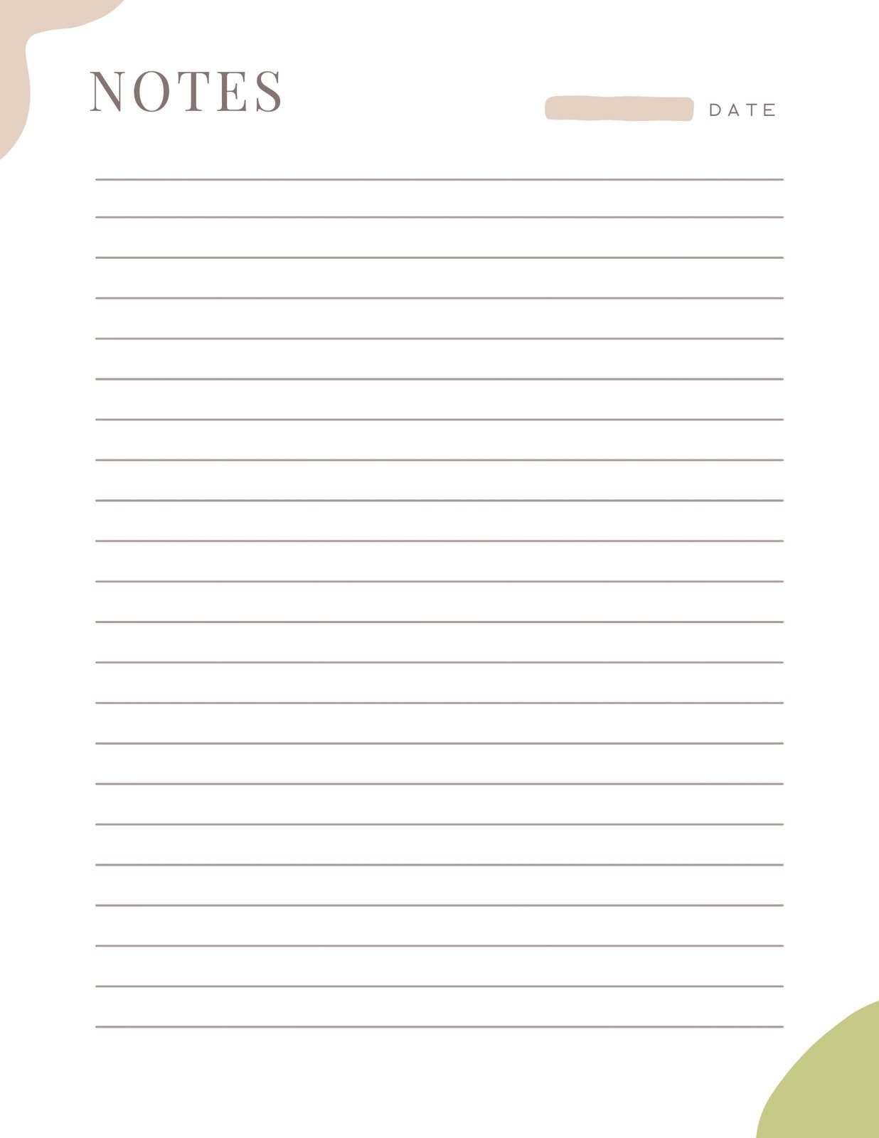 Free Printable Note Taking Templates