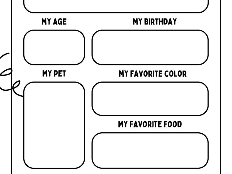 Free And Printable All About Me Worksheet Templates Canva
